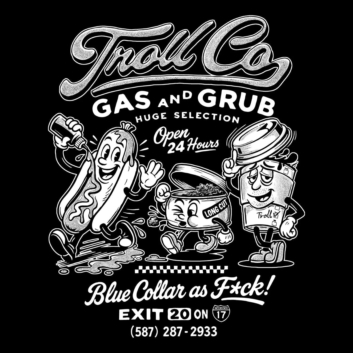 Gas and Grub SS Tee- Black