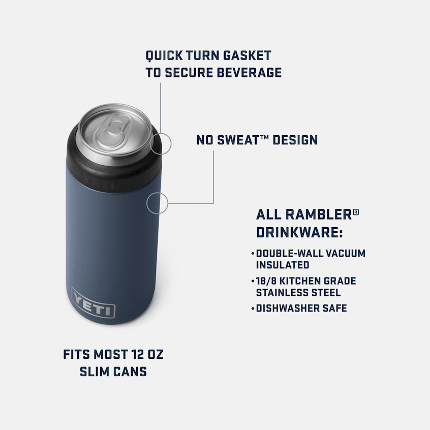 Rambler® 12 oz Colster® Slim Can Cooler - Stainless Steel - Purpose-Built / Home of the Trades