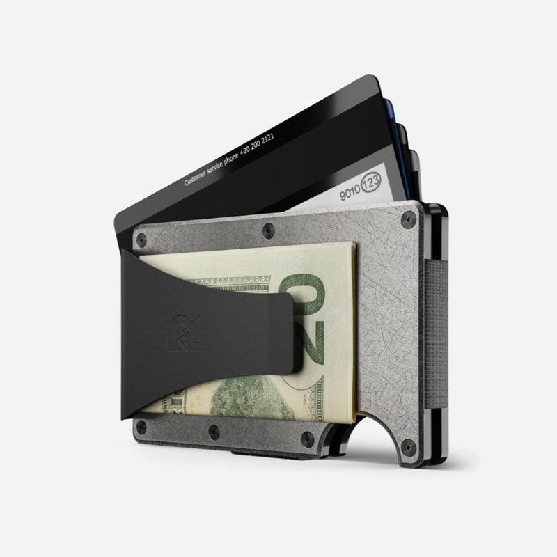 Titanium Stonewashed Minimalist Wallet - Money Clip - Purpose-Built / Home of the Trades