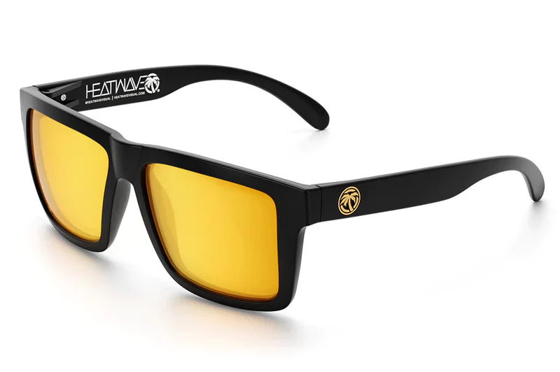 XL Vise Z87 Sunglasses - Black Frame Gold Rush Polarized Lens