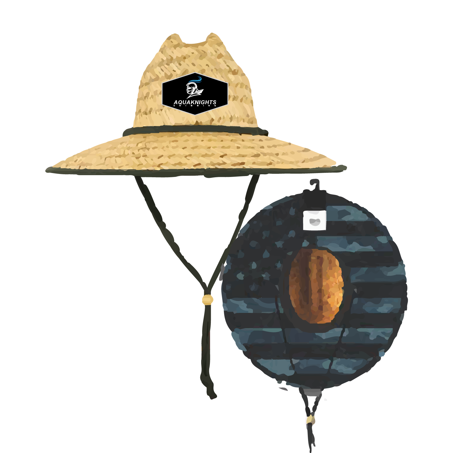 Adult, Aquaknights Straw Hat