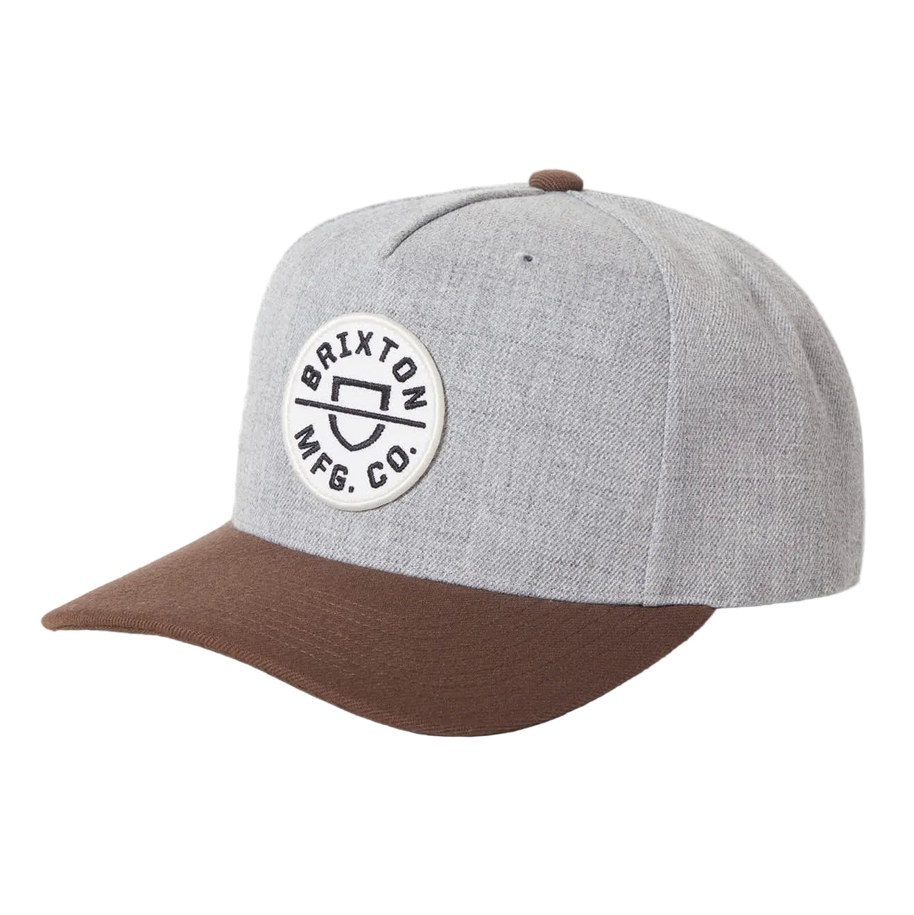 Crest Snapback- Heather Grey/Pinecone Brown