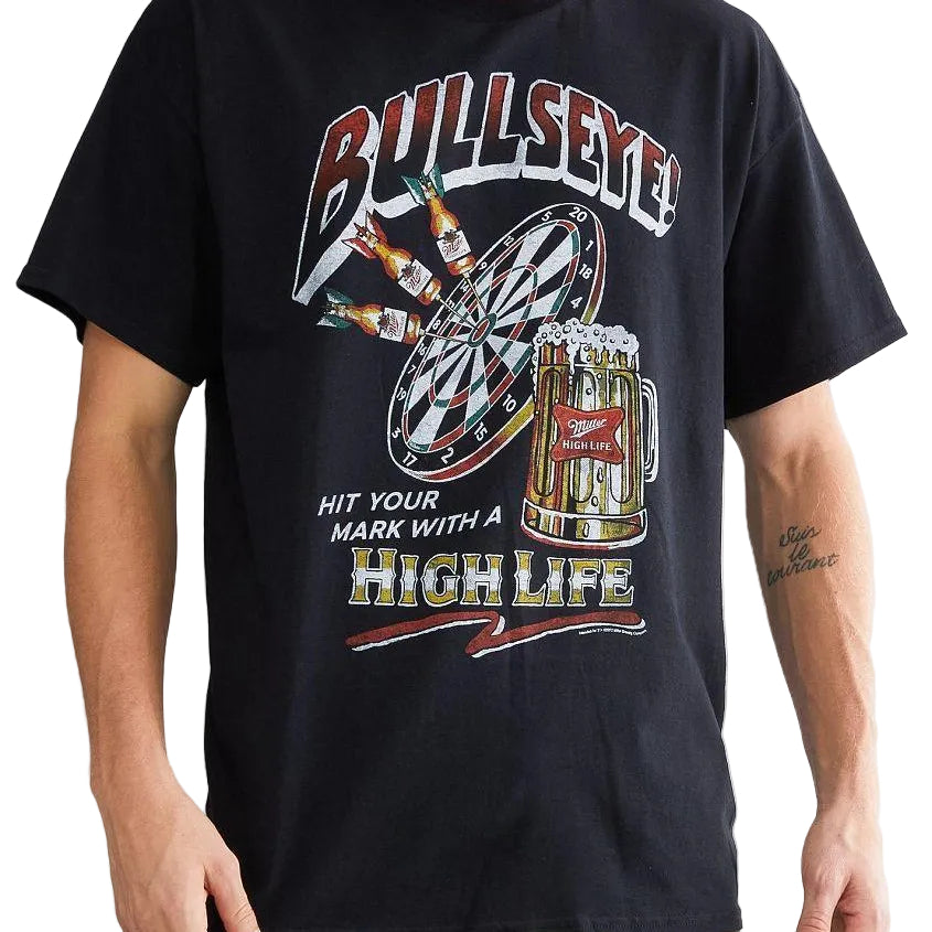 Junk Food Miller High Life Bullseye Sportsman graphic t-shirt with retro logo print