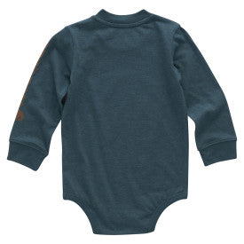 Infant Boys Long Sleeve Bear Bodysuit - Atlantic Deep Heather
