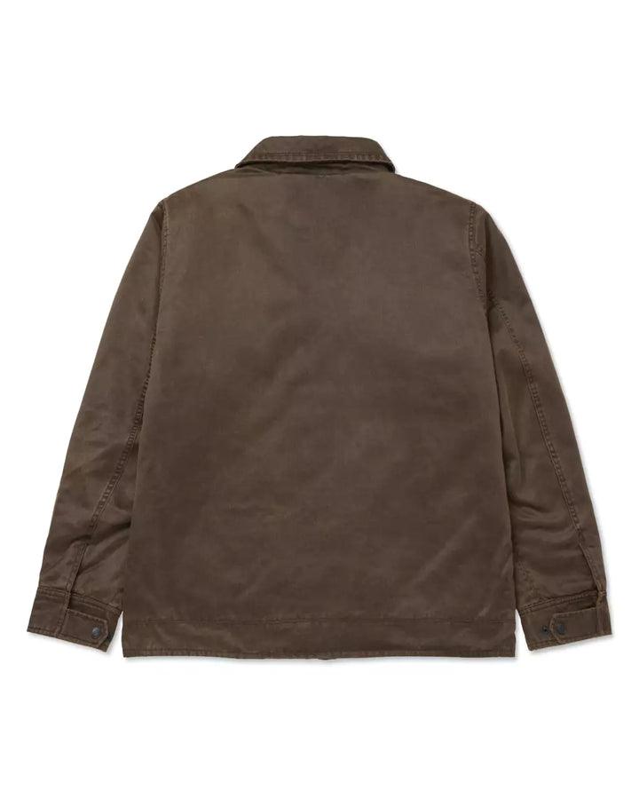 Men's Weathered Cotton Jacket - Coffee