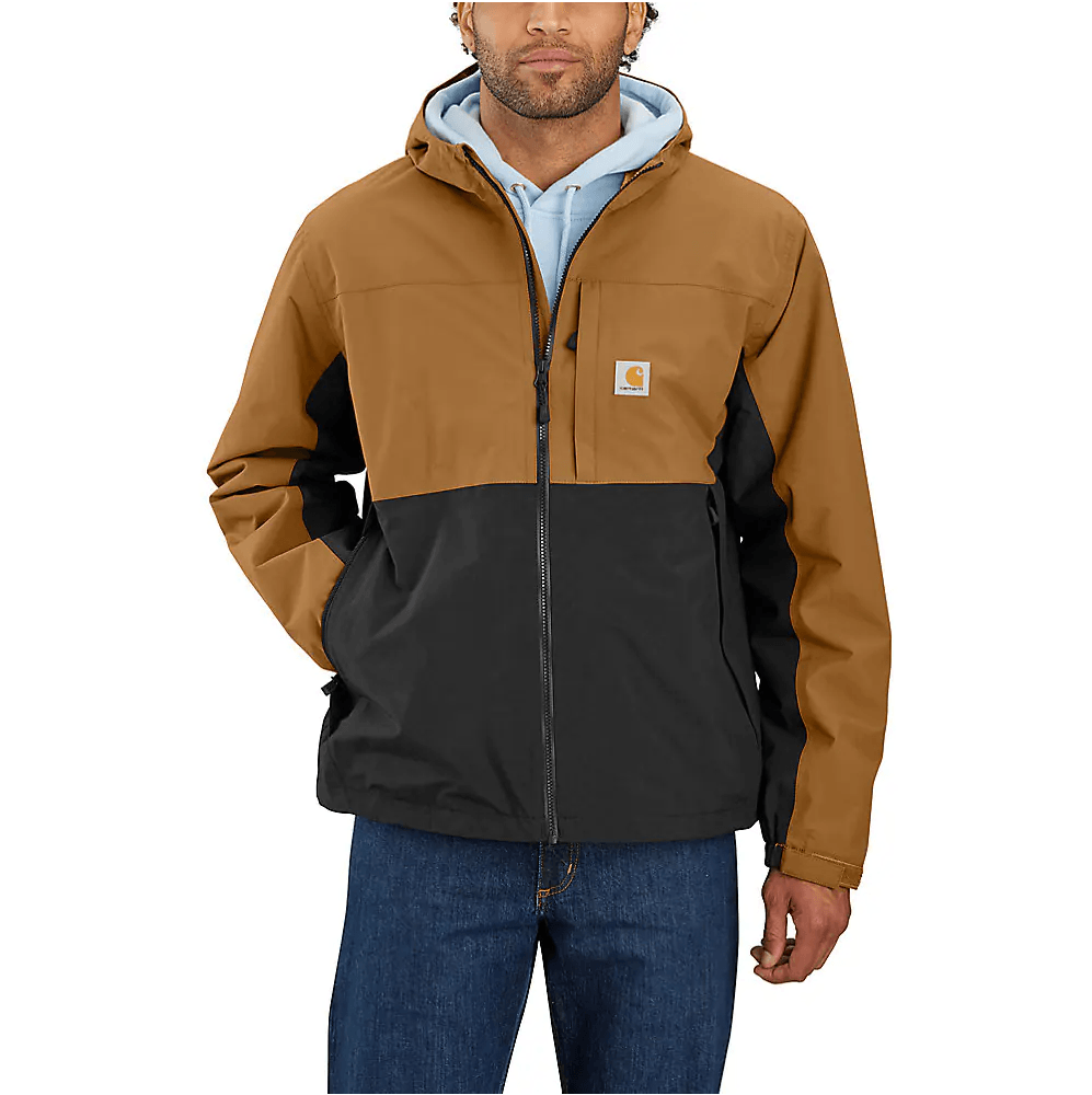 Storm Defender Relaxed Fit Light weight Packable Jacket - Carhartt Brown/Black - Purpose-Built / Home of the Trades