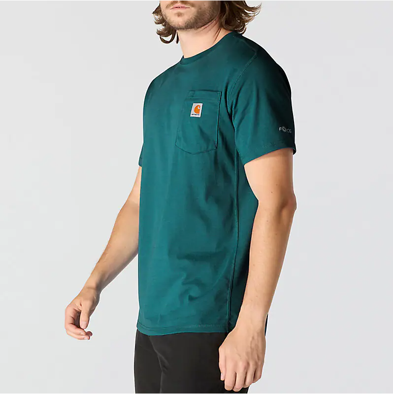 Force Relaxed Fit Midweight S/S Pocket T-Shirt - Greenstone