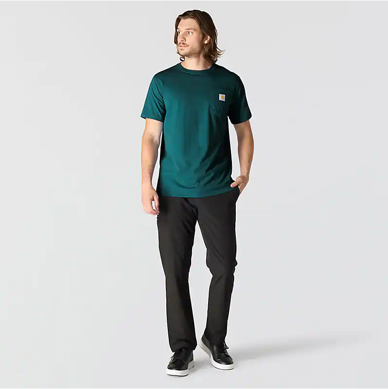 Force Relaxed Fit Midweight S/S Pocket T-Shirt - Greenstone