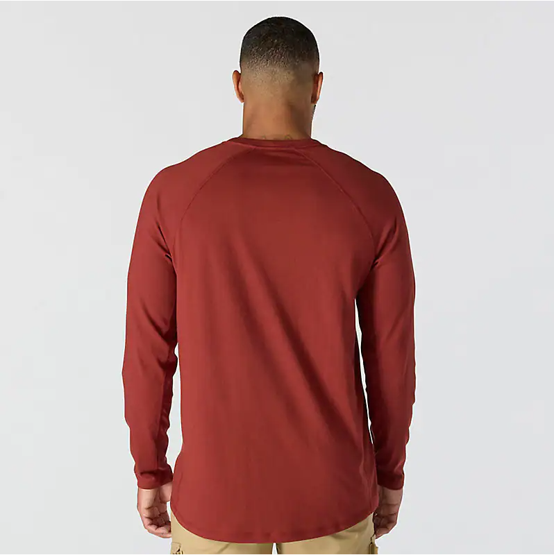 Carhartt force® relaxed fit midweight long-sleeve pocket t-shirt - Dark Spice Red Heather