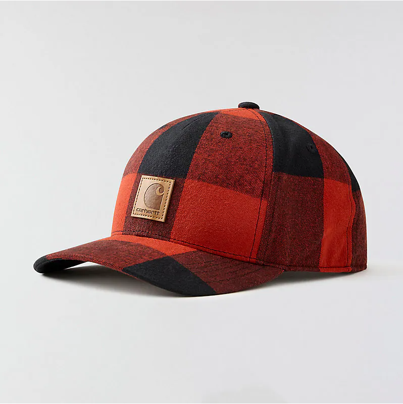 AH7198 M Flannel Cap- Spice Red