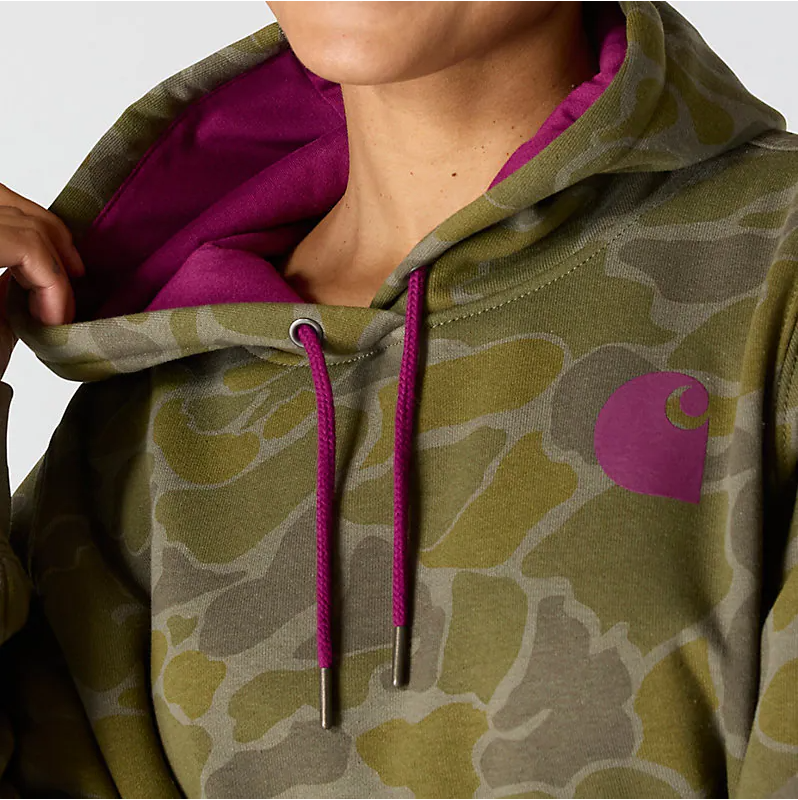 Women's RlxdFit MW Sleeve GraphicPrint Swtshrt- Dusty Olive Vintage Camo