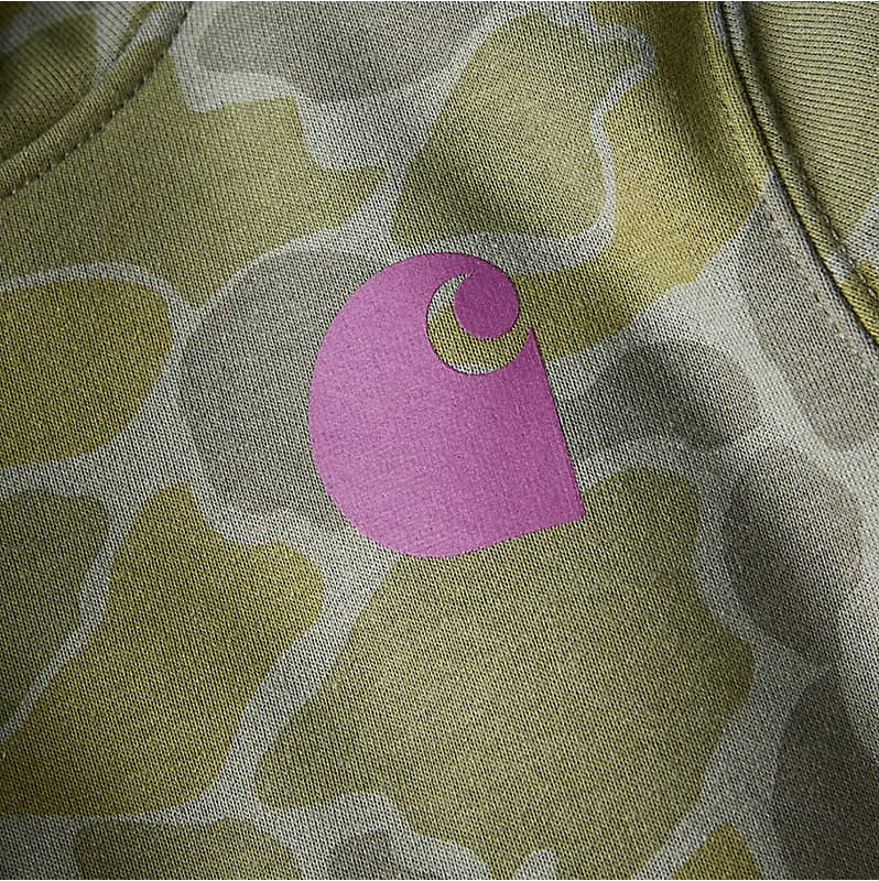 Women's RlxdFit MW Sleeve GraphicPrint Swtshrt- Dusty Olive Vintage Camo