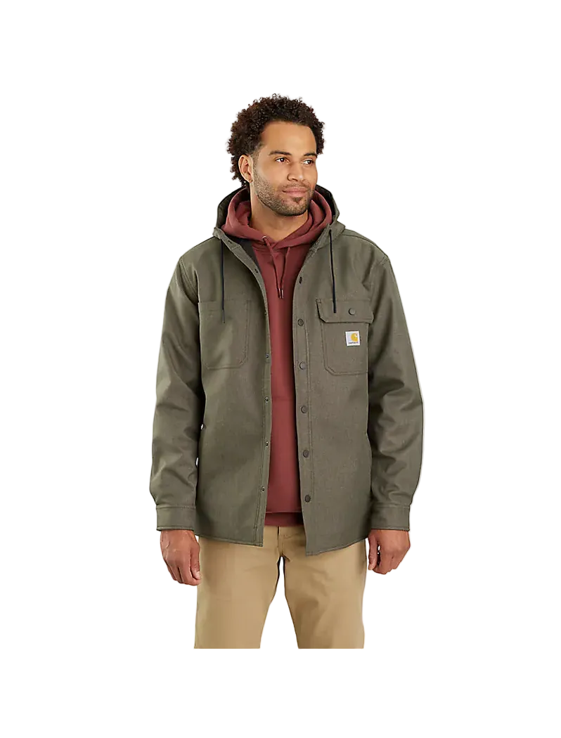 Rain Defender® Heavyweight Hooded Shirt Jacket, Moss