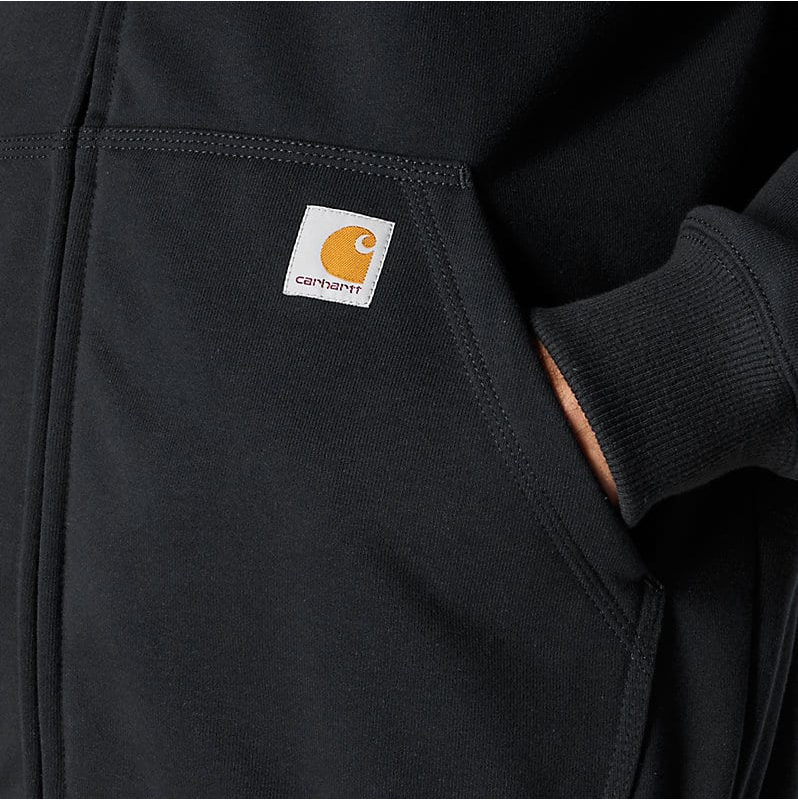 Rain Defender Loose Fit Heavyweight Full-Zip Sweatshirt - Black