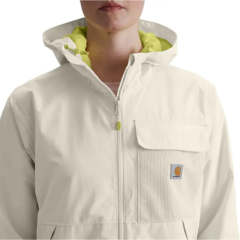 Women's Storm Defender® Loose Fit Lightweight Hooded Packable Jacket, Chalk