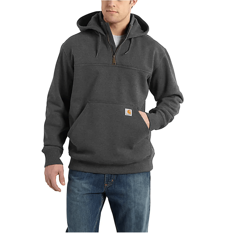 Rain defender® loose fit heavyweight quarter-zip hoodie - Carbon