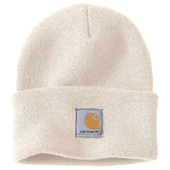 A18 Knit Cuffed Beanie - Winter White - CARHARTT - Headwear