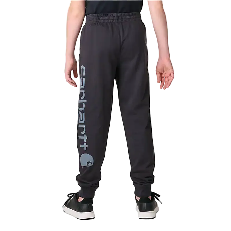 Youth Boy's French Terry Garment Dyed SweatPant - Caviar Black Wash