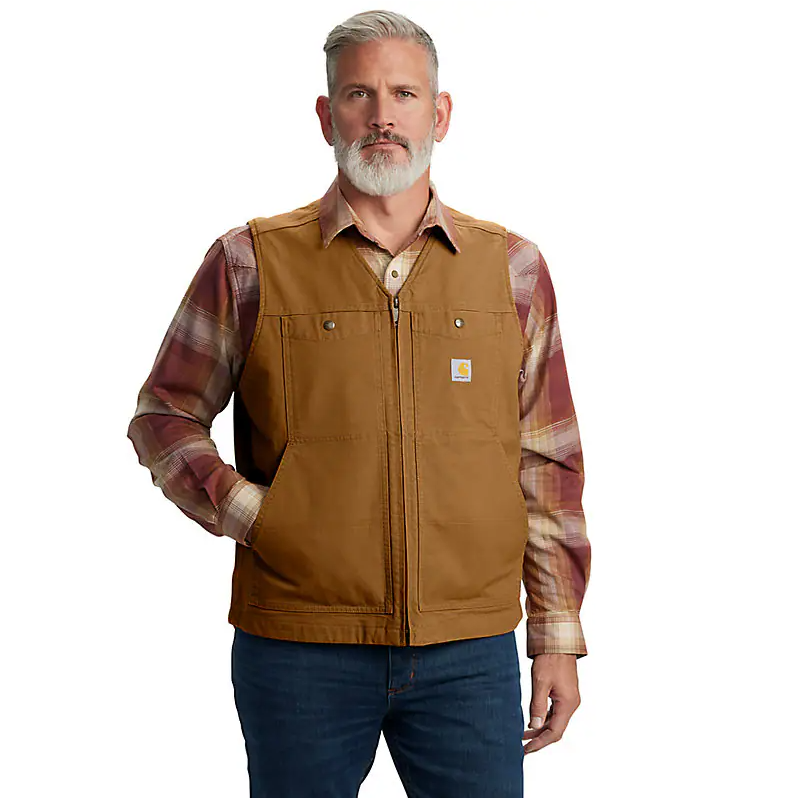 Montana Relaxed Fit Duck Vest, Carhartt Brown Montana Relaxed Fit Duck Vest, Carhartt Brown