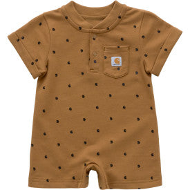 Infant Boys Short Sleeve French Terry Romper - Carhartt Brown