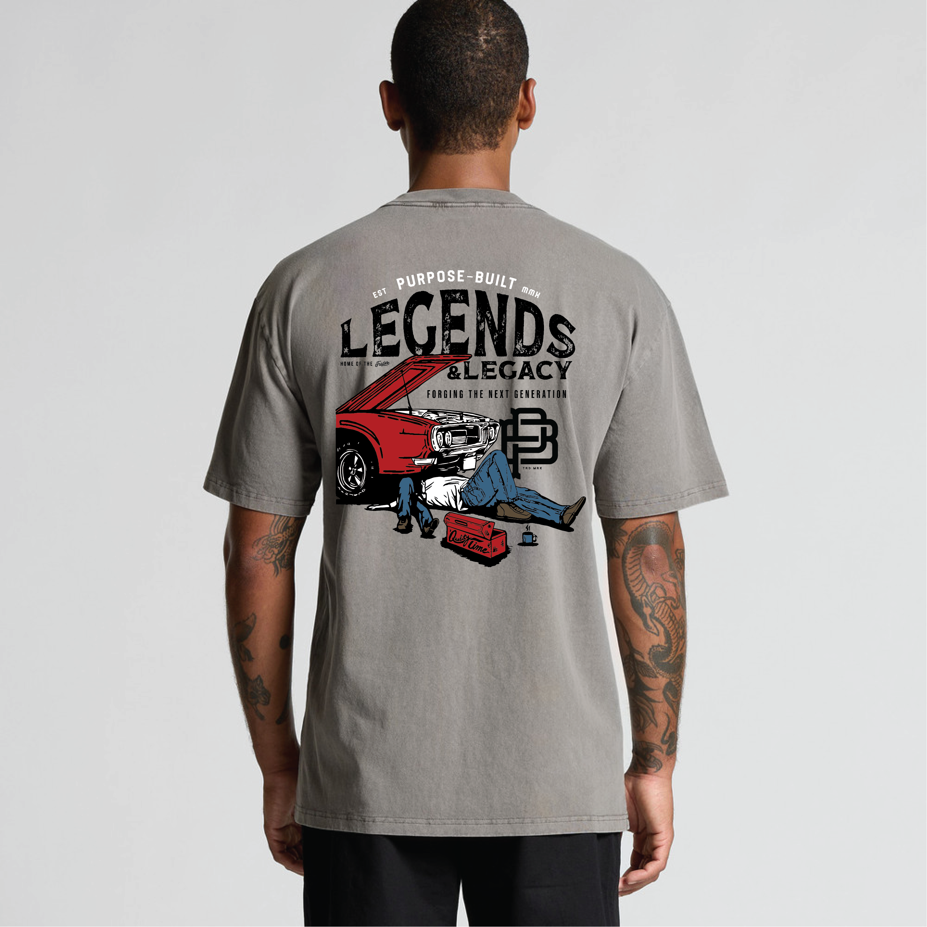 The Legend & the Legacy Tee, Faded Grey