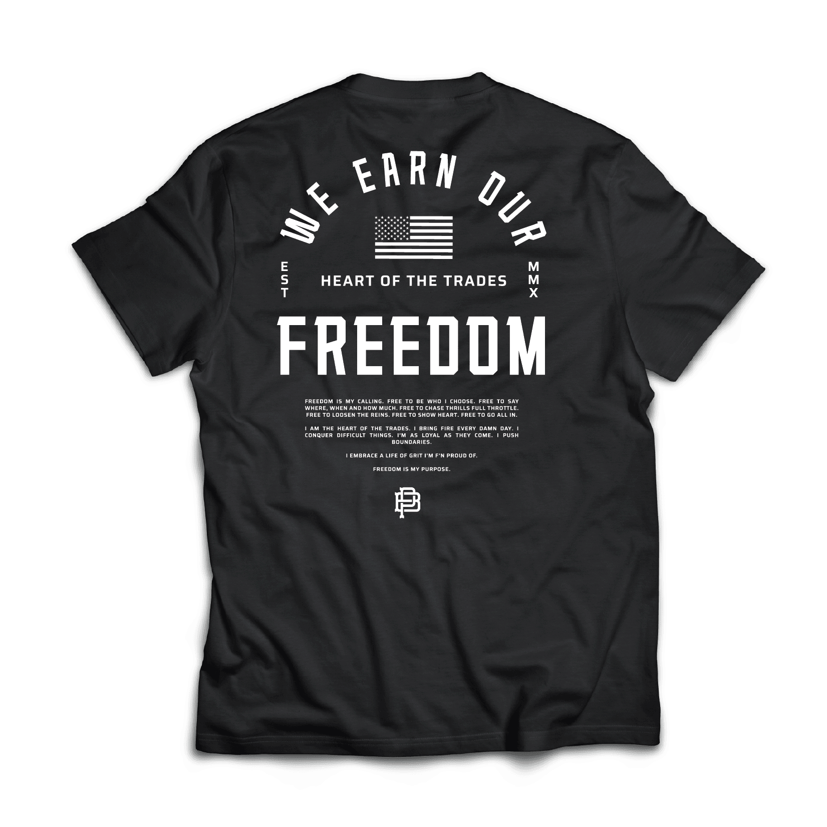 Youth, Earn your Freedom Tee, Black