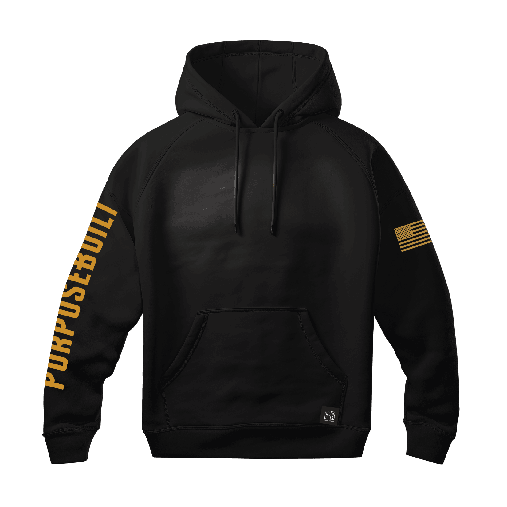 PB Logo Hoodie Black Tan