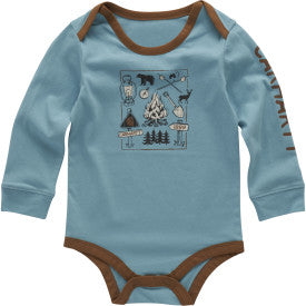 Infant Boys Long Sleeve Camping Bodysuit - Stillwater