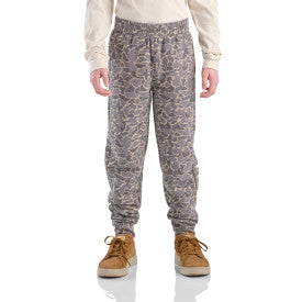 Youth Fleece Camo Logo SweatPant - Duck Grey Camo