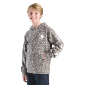 Youth Long-Sleeve Camo Graphic Sweatshirt - Duck Grey Camo