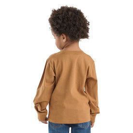 Youth Boys Long-Sleeve Outdoor Pocket T-Shirt - Carhartt Brown