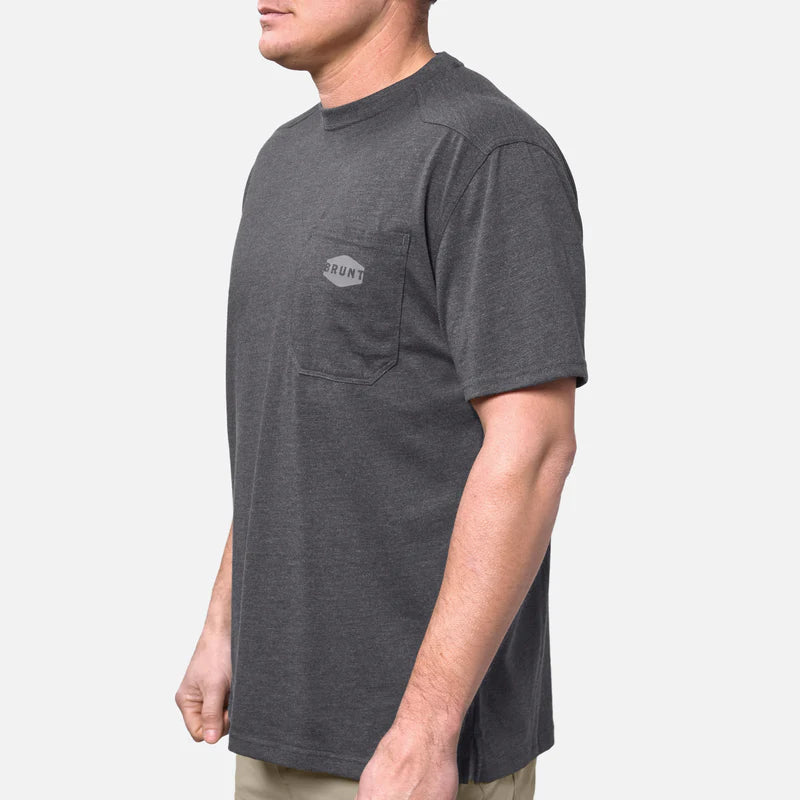 The BRUNT SS Pocket Tee- Dark Grey Heather