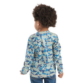 Youth Boys Force Sun Sun Defender Long-Sleeve Camo T-Shirt - Blue Duck Camo