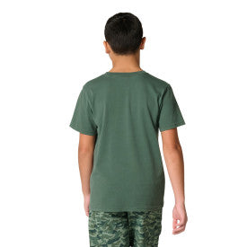 Youth Short-Sleeve Garment Dyed Pocket T-Shirt - Jungle Green Wash
