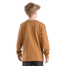 Youth Boys Long-Sleeve Outdoor Pocket T-Shirt - Carhartt Brown