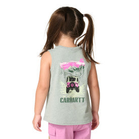 Youth Girls Sleeveless SUV T-Shirt - Laurel Heather Wash