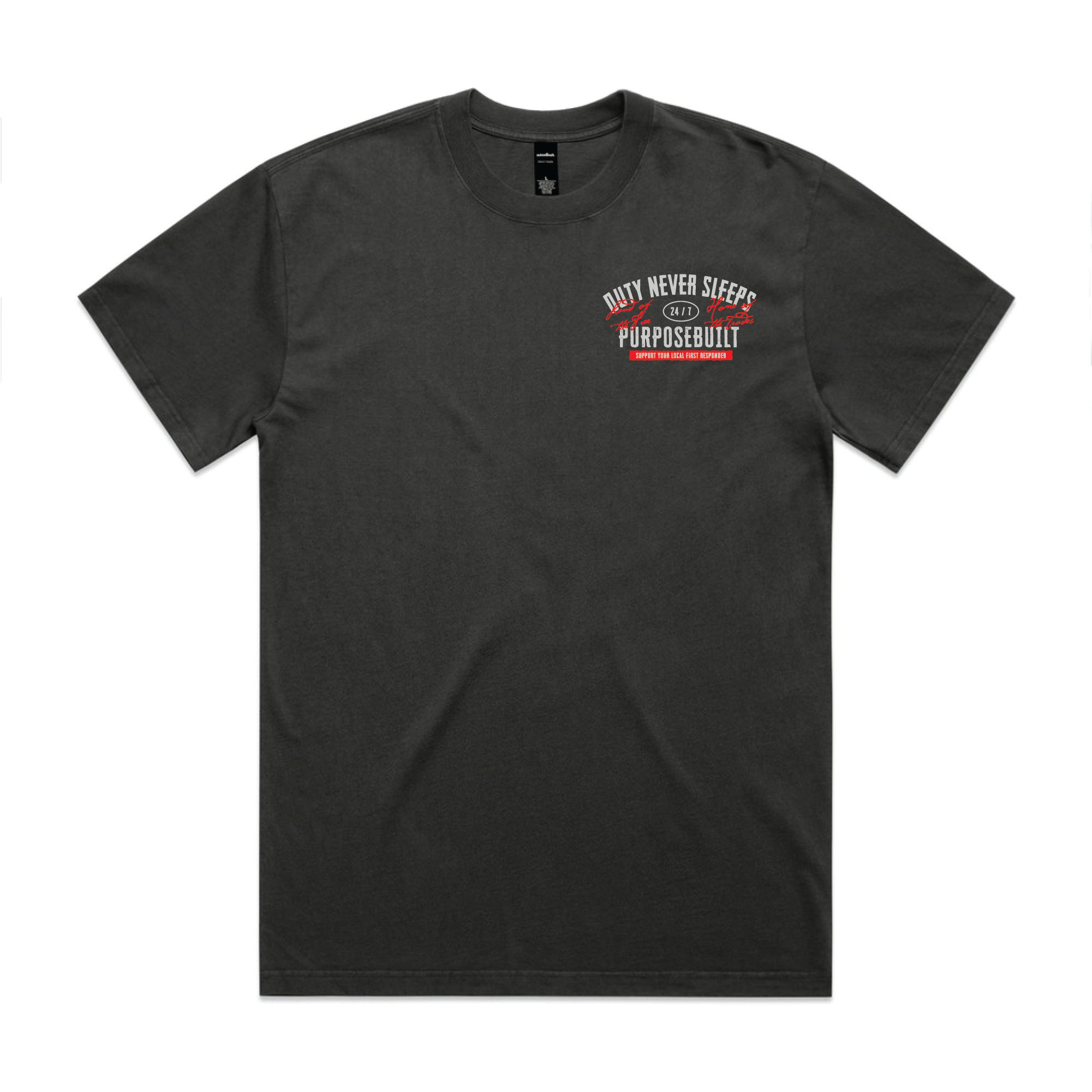 Youth - Duty Never Sleeps Tri Blend Tee, Black