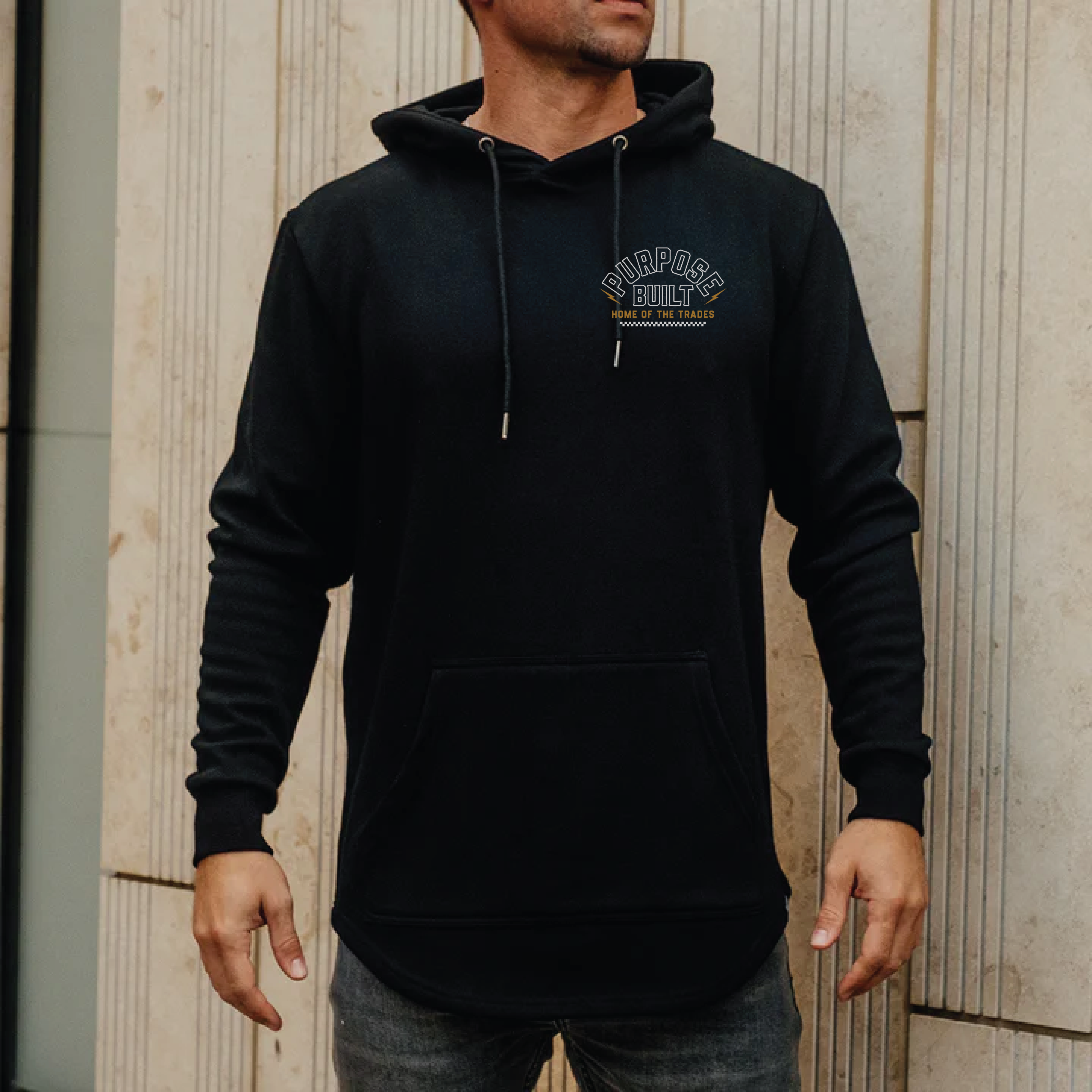 PB Customs Drop Tail Hoodie, Black