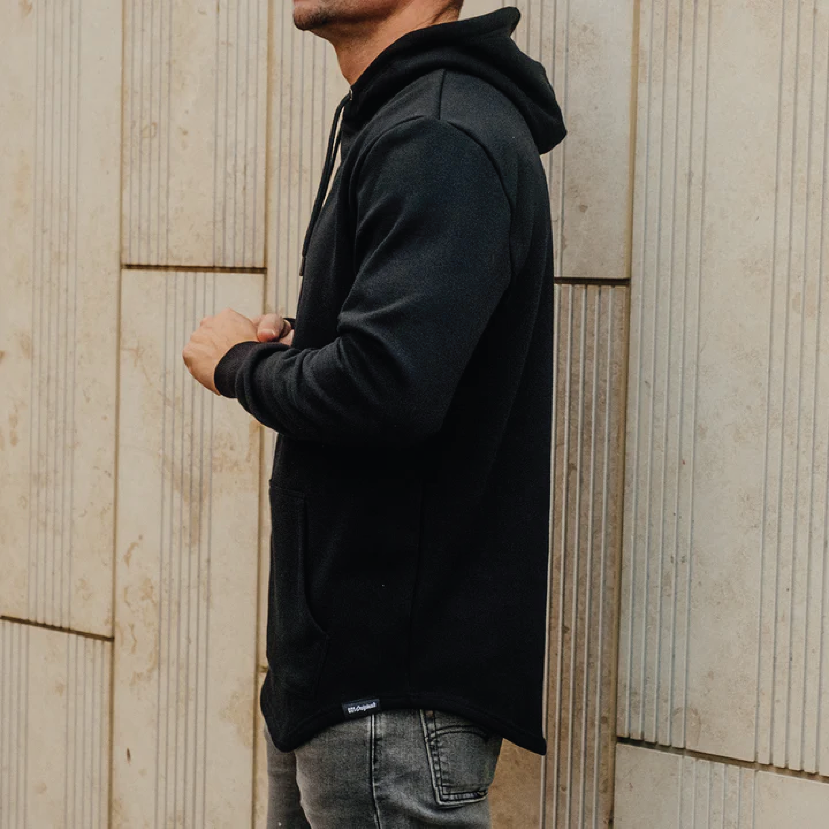PB Customs Drop Tail Hoodie, Black