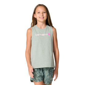 Youth Girls Sleeveless SUV T-Shirt - Laurel Heather Wash