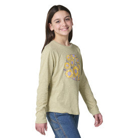 Youth Girls Long-Sleeve Sunflower T-Shirt - Elm