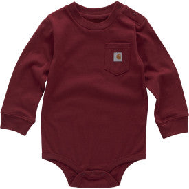 Infant Long-Sleeve Bodysuit - Tibetan Red