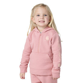 Infant/Toddler Long-Sleeve Half-Zip Sweatshirt - Rosette