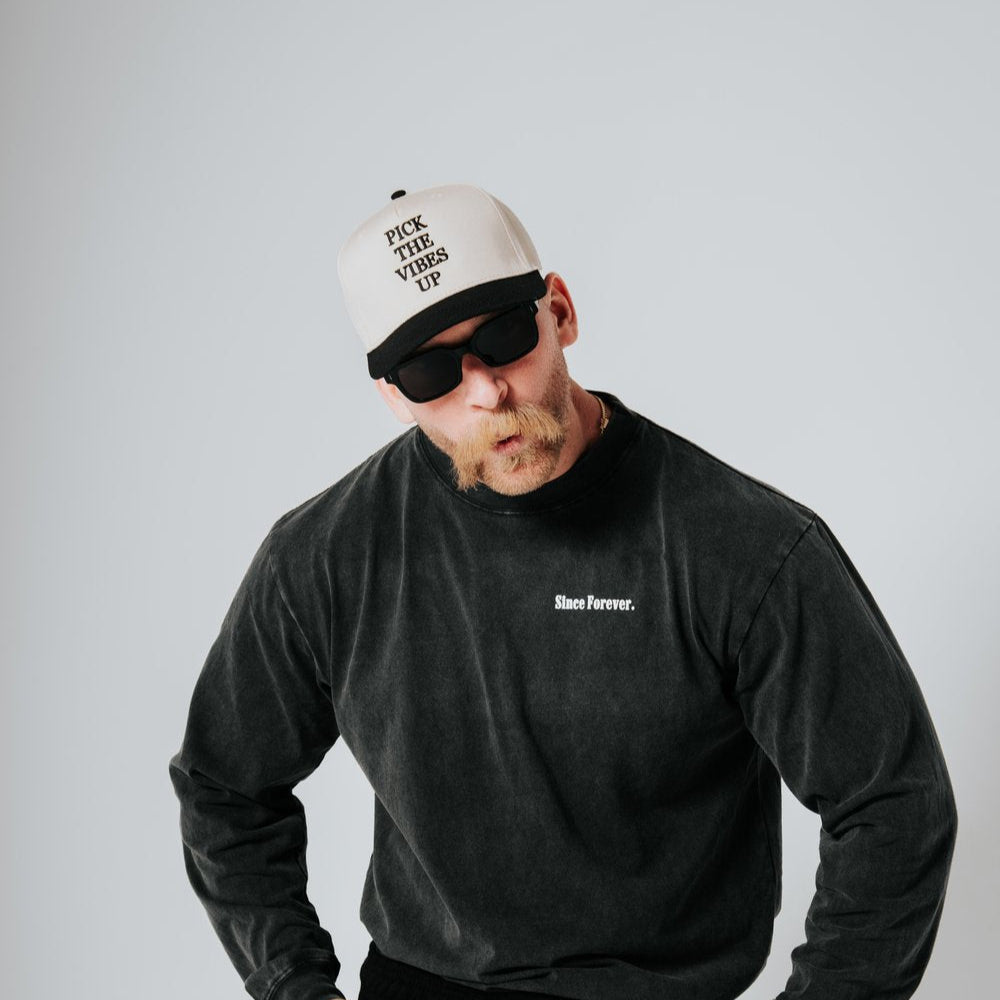 Pick the Vibes Up Hat - Natural & Black