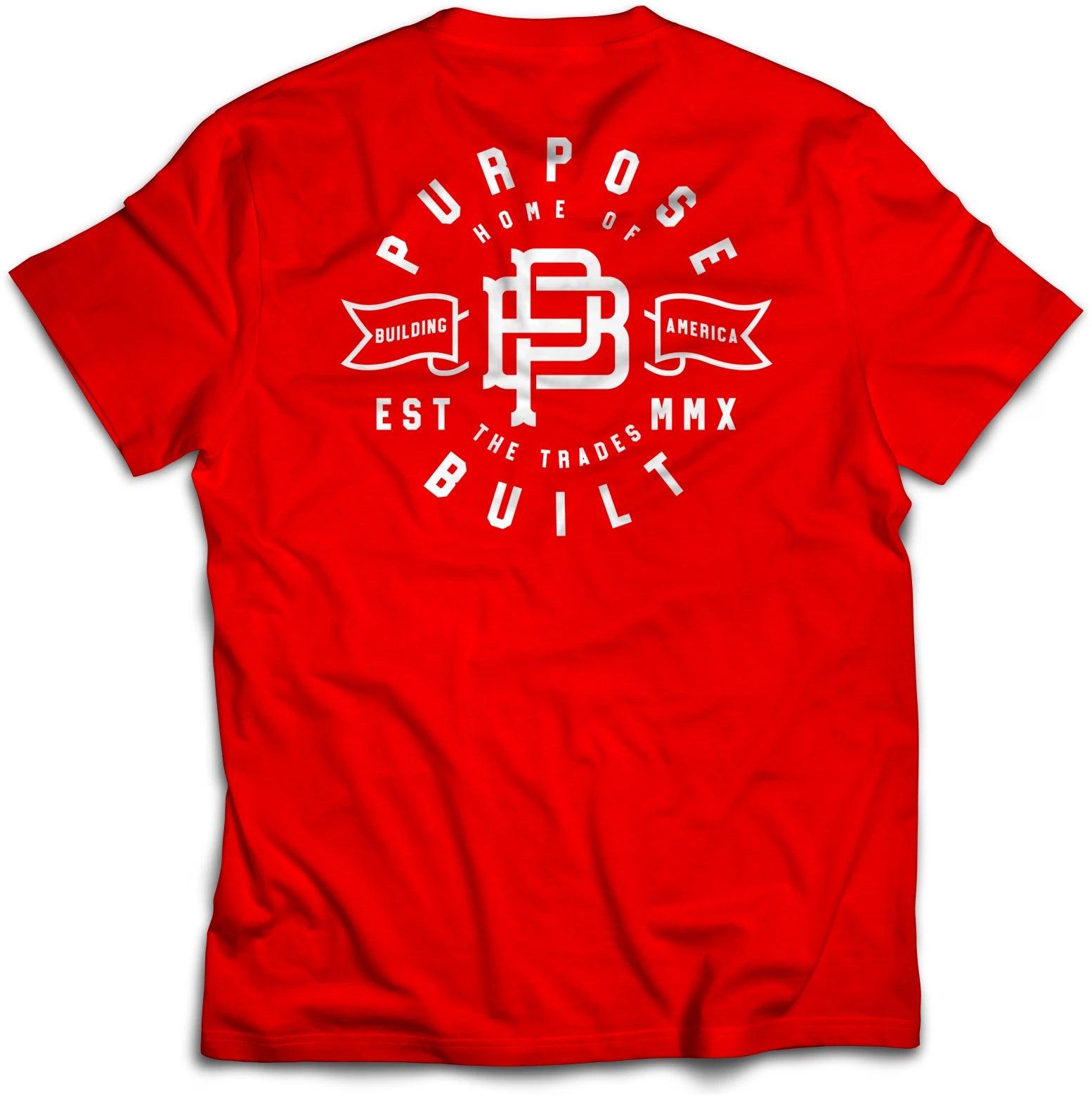 Youth Anthem Tee - Red - Purpose-Built / Home of the Trades