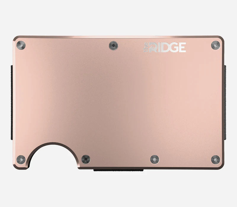 Ridge Wallet Money Clip - Rose Gold