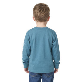 Youth Boys Long-Sleeve Pocket Logo T-Shirt - Hydro