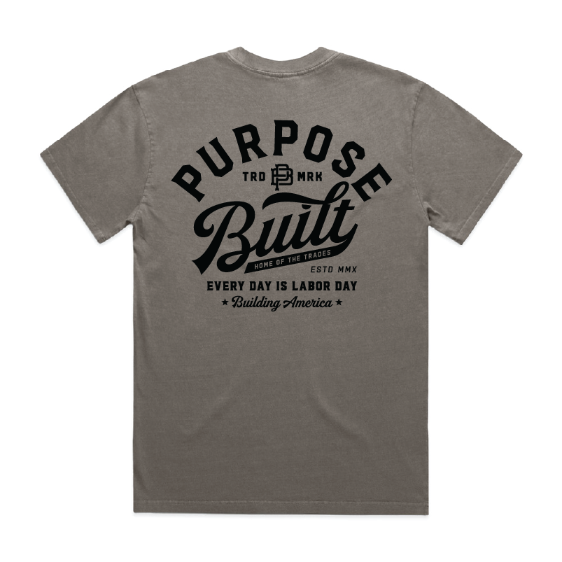Script HD Tee, Faded Grey