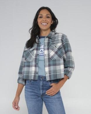 Women's Golden Age Crop Flannel, Sage - Purpose-Built / Home of the Trades