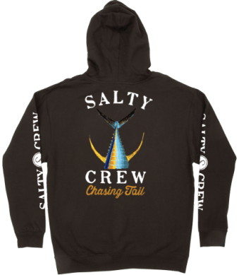 TAILED HOOD FLEECE, BLACK